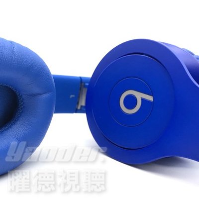 【曜德☆福利品】Beats SoloHD 藍(1) 線控通話 輕量時尚 耳罩式耳機☆免運☆送皮質收納袋