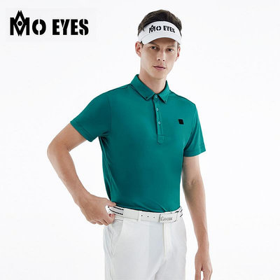 高爾夫服裝 MO EYES魔眼 高爾夫短袖男士運動T恤夏季高彈上衣透氣孔柔軟