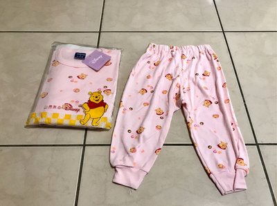 全新迪士尼小熊維尼印花兒童長袖長褲居家套裝（台灣製）