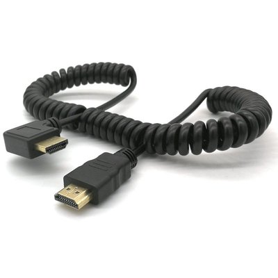 1.4版HDMI對HDMI公對公高清伸縮彈簧線 電腦電視投影儀視頻連接線 A5.0308