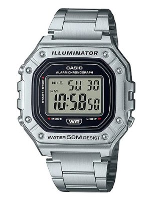【天龜 】CASIO 經典數位鋼帶錶 W-218HD-1A