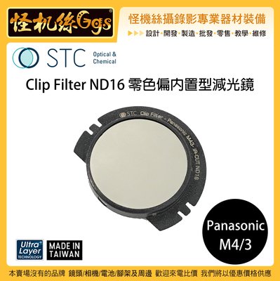 怪機絲 STC Clip Filter ND16 for 松下 M4/3 零色偏內置型減光鏡 ND鏡 感光元件 GH5