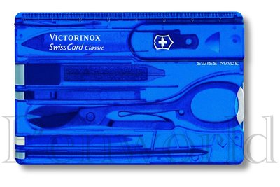 【Pen筆】瑞士製 VICTORINOX維氏 名片型10用藍瑞士刀 0.7122.T2