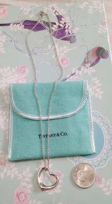 【Tiffany&amp;Co】Tiffany &amp; Co 100%真品經典款大(S)open heart愛心純銀925項鍊