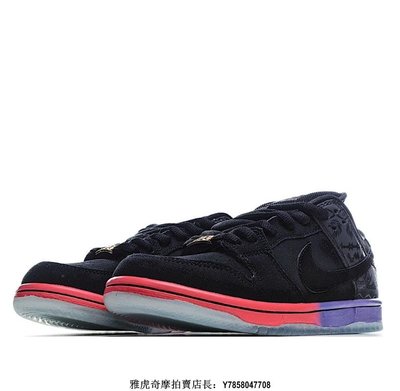 Nike Dunk Low Premium SB BHM 黑色 彩虹底 運動 滑板鞋 504750-001 男女款