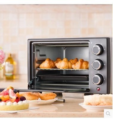 『格倫雅品』樂焙芝山荷家用電烤箱烘焙蛋糕多功能大容量上下獨立控溫18L烤箱促銷 正品 現貨