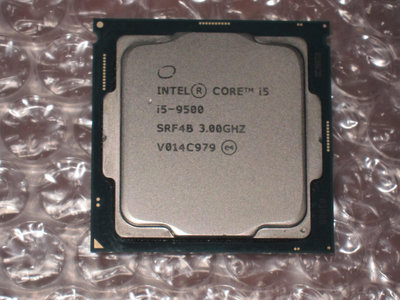 售:九代intel Core i5-9500 3.0G 14nm 1151腳位 6核心 CPU(良品)(1元起標)