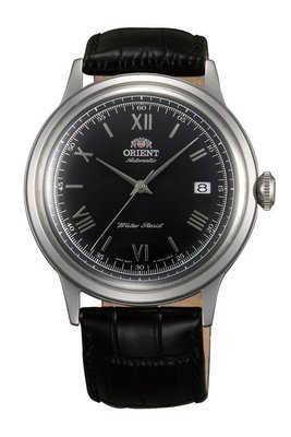 可議價ORIENT WATCH 東方DATE Ⅱ第二代黑面羅馬刻劃機械皮帶腕錶 型號：FAC0000AB 【神梭鐘錶】