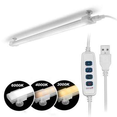 ☆YoYo 3C☆ USB帶線遙控器 LED磁吸式可調光扁平燈管(LI-08) usb護眼燈 小夜燈