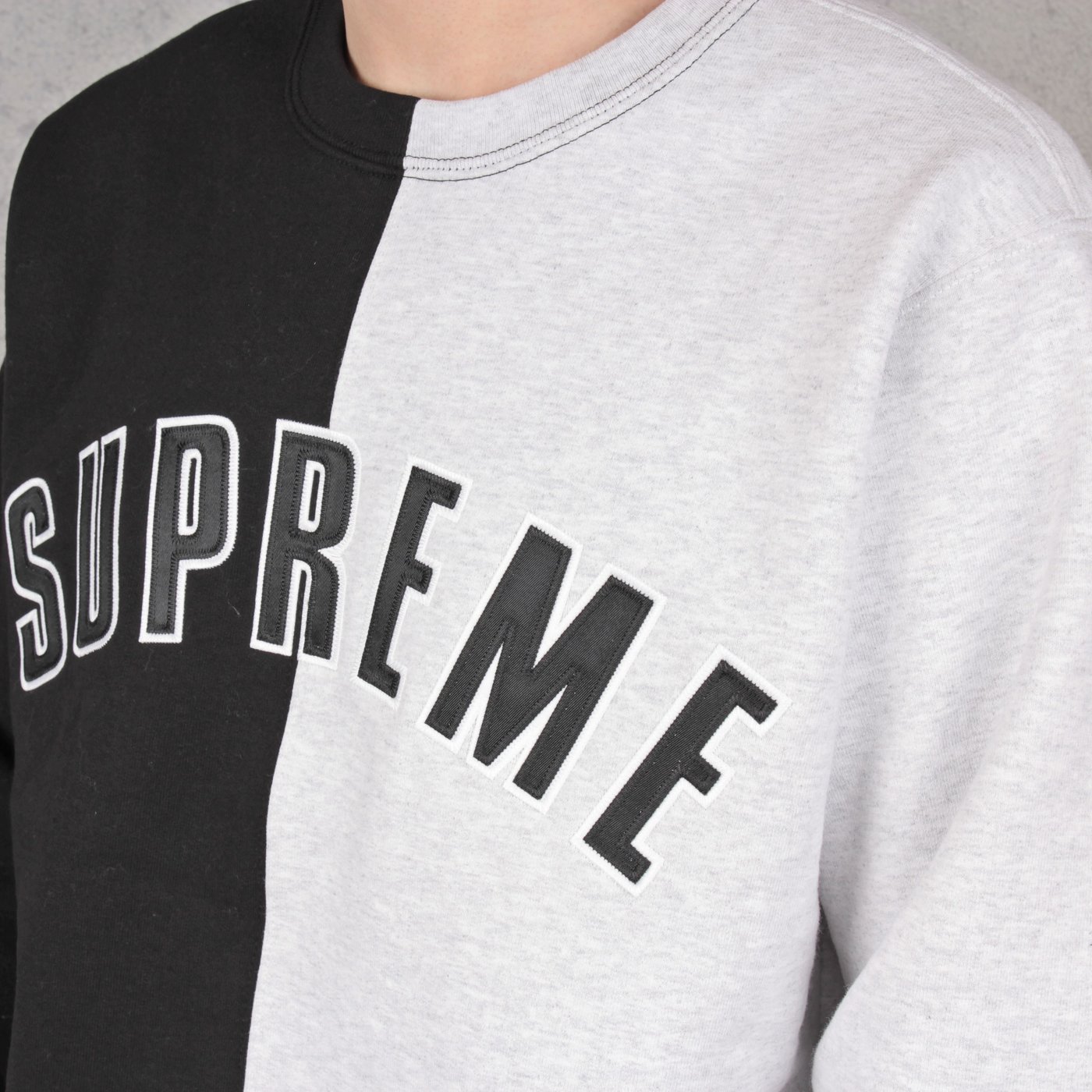 HYDRA】Supreme Split Crewneck Sweatshirt 大學T 衛衣拼接