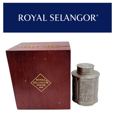 【皮老闆】~小收藏~ 近新真品 馬來西亞 皇家雪蘭莪 royal selangor 錫 茶葉罐 錫罐 RS7