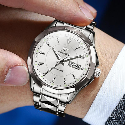 瑞士名牌手錶男款機械錶夜光防水時尚十大品牌鎢鋼帶男錶潮流
