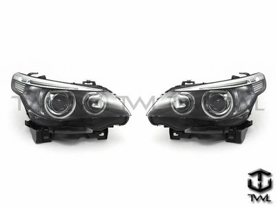 《※台灣之光※》全新BMW E60 E61 04 05 06年大五歐規原廠型HID白色反光片專用光圈魚眼投射大燈