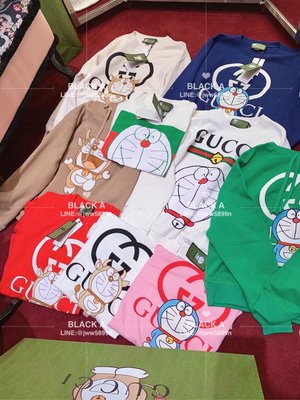 【BLACK A】精品Gucci x Doraemon 2021春節聯名系列 T-shirt 短袖T恤 長袖T恤 帽T hoodie