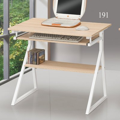 【在地人傢俱】22 Z便宜購N-191原木色木紋白色雙色1.8尺鍵盤電腦桌/書桌 ZSH391-2