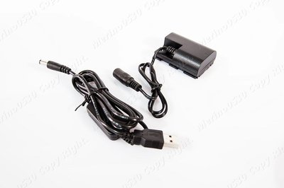 [YoYo攝影]USB外接行動電源 - Canon LP-E6 假電池 . USB電源供應器5D2/5D3/6D/7D2