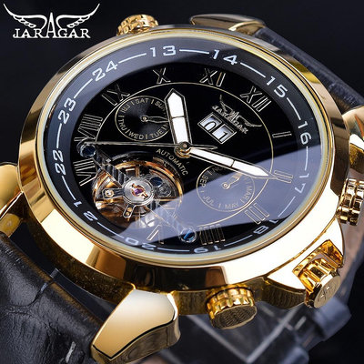 jaragar  時尚休閒男士手錶鏤空腕錶 全自動機械手錶1735