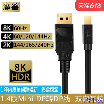 安東科技【現貨】❀卍魔獸1.4版迷你minidp轉DP線雷電2電腦顯示器165Hz/240Hz 4K@144Hz