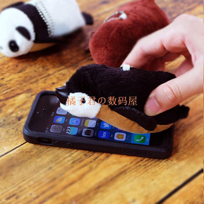 【橘子君の數碼館】手機螢幕清潔 纖維擦拭布 Petit Loup 可愛 企鹅 海獺 猫熊 熊 毛絨掛件 玩偶 療癒 交換禮物