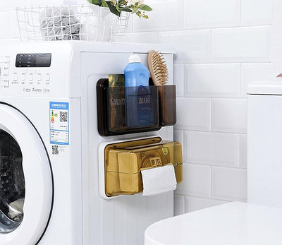 透明廚房磁吸冰箱收納盒磁鐵壁掛式洗衣機微波爐整理置物架