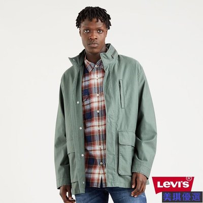 Levis 長版軍裝夾克 / 機能系大口袋設計 / 橄欖綠 男款 A0677-0000 熱賣單品【美琪優選】