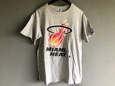 Starter NBA 邁阿密熱火隊 Miami Heat T-shirt 復古大圖 美國製