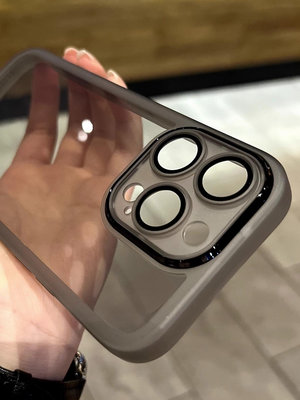 ins極簡高級感自帶鏡頭膜適用iPhone15pro蘋果15手機殼14ProMax新款11透明12網紅男女13proma