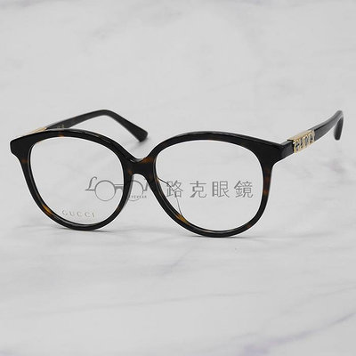 GUCCI 光學眼鏡 琥珀色 圓框 金屬LOGO字樣 亞洲版 GG1194OA 002