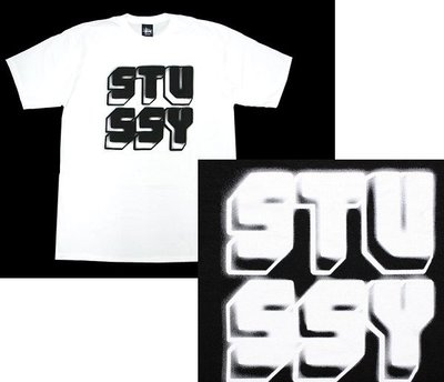 【 超搶手 】 全新正品 2011 S/S 夏季最新款 STUSSY SMUDGE BLOCK TEE  黑色 M L  白 M