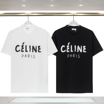 【Lydia代購】CELINE 23新款短袖T恤 字母logo印花，采用230克雙