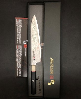 「工具家達人」 三昧 墨流 210mm 牛刀 料理刀 主廚刀 西餐刀 日本製 ZANMAI 菜刀