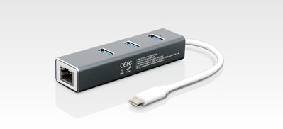 [百威電子] 登昌恆 Uptech NET138H USB 3.0 Type-C網卡 + Hub集線