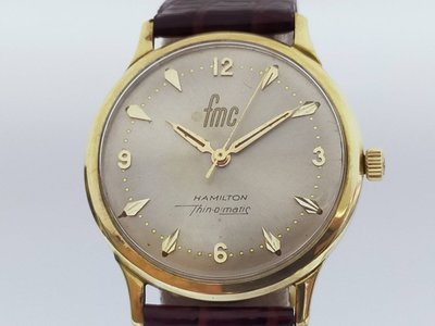 【發條盒子H1963】HAMILTON 漢彌爾頓 Thin-o-matic 數字銀面 10k錶殼自動 經典錶款 1963