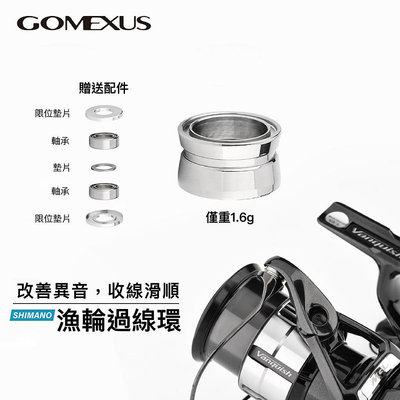 輕巧 耐用 防絞線 通用Gomexus魚輪導線環軸承過線環適用於 Shimano Stella Twin Power Stradic HT