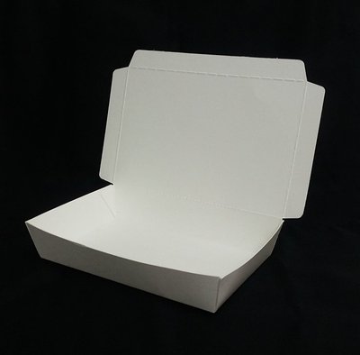 含稅 白色紙便當盒【 全白 特中 紙餐盒 】100個 紙盒 麵盒 免洗碗 外帶盒 白紙盒 免洗餐盒 免洗餐具 黃