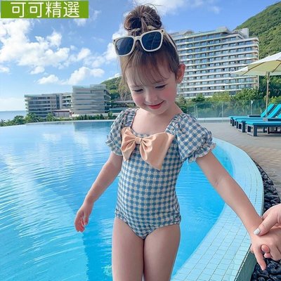 熱銷 女童泳衣2022夏裝女寶寶韓版可愛溫泉沙灘連身泳衣童裝~可可精選