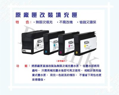 【Pro Ink】連續供墨-HP 932 933-填充式墨水匣(原廠改裝)+防水寫真顏料 400cc-6100/6600/6700