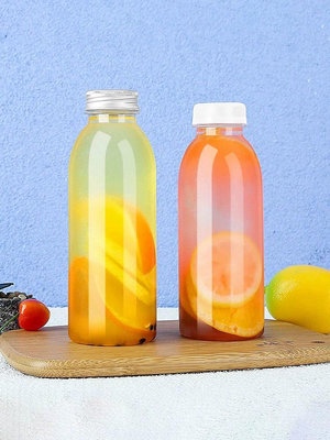 塑料透明一次性飲料瓶冷泡茶瓶塑膠瓶寬口瓶果汁瓶奶茶瓶水瓶空瓶瓶子(15*6/@777-26057)