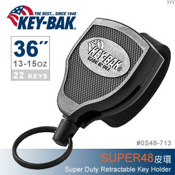 KEY-BAK SUPER48 Super Duty 36"伸縮鑰匙圈(皮環款) 型號： #0S48-713