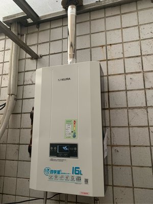 ╰熱水器就醬買╯櫻花DH1695E渦輪增壓數位恆溫強排16L型溫控面板瓦斯熱水器 舊換新基本安裝DH-1695E
