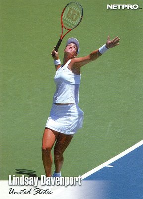 四度WTA年終女單排名第一~2003 NetPro Lindsay Davenport 黛文波特網球新人卡 RC，免郵資