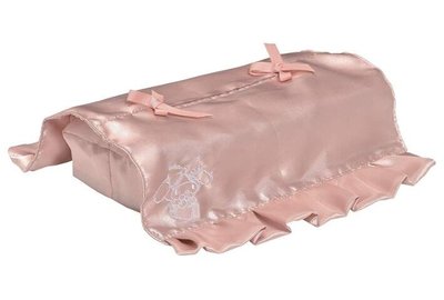 13180c 日本進口 好品質 日式和風  粉色 蕾絲絲製浪漫蝴蝶結面紙架盒衛生紙盒紙巾收納盒禮品
