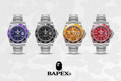 BAPE TYPE 2 BAPEX COLOR CAMO 迷彩款手錶1J70-187-009。太陽選物社
