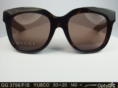 信義計劃 眼鏡 GUCCI GG 3756FS 太陽眼鏡 義大利製 Asian Fit Sunglasses