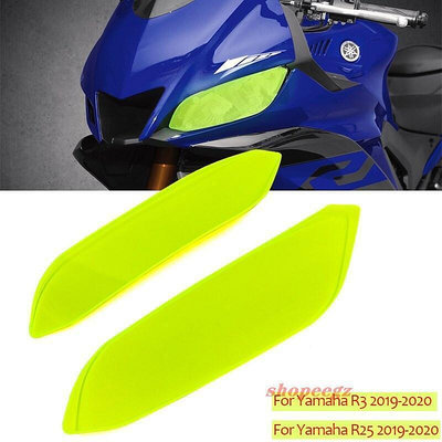 Spmoto 2020 全新適用於 Yamaha YZF R3 R25 2019-2020 前大燈燈屏幕保護亞克力鏡片蓋
