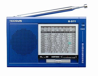 【現貨精選】德生收音機R-911小型老人散步用多波段收音機