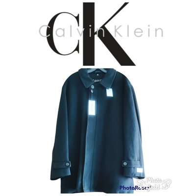 全新吊牌美國 Calvin Klein黑色CK男大衣 保暖厚中長款男生冬季長袖風衣外套 防風型男服飾988 一元起標