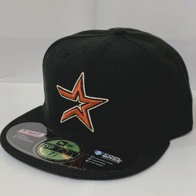 CA-美國職棒【休士頓太空人】MLB 2001~11年 LOGO隊徽 替代通用球員帽-7 1/2 (黑 NEW ERA)