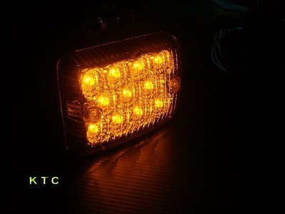 -KTC-299煞車燈 12V24V LED警示燈LED邊燈 LED方型防水邊燈 煞車燈/方向燈/邊燈 黃色賣場