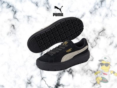 【H-Sneaker】全新 PUMA SUEDE PLATFORM TRACE 黑 厚底 松糕 女鞋 367259-01